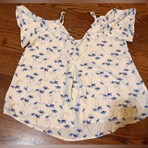 Sienna Sky Blue and White Blouse